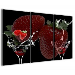 Quadro Poster Tela Strawberry Drink 120x90 - 1