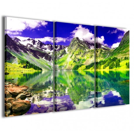 Quadro Poster Tela Green Mountain Landscape 120x90 - 1