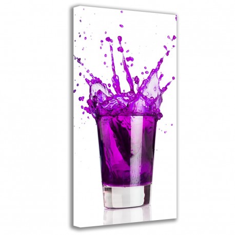 Quadro Poster Tela Violet Cocktail 90x40 - 1