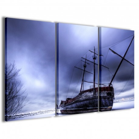 Quadro Poster Tela Galleon 100x70 - 1