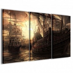 Quadro Poster Tela Galleon II 100x70