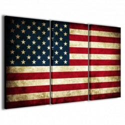 Quadro Poster Tela Old Usa Flag 100x70 - 1