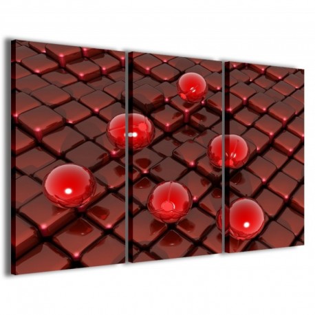 Quadro Poster Tela Red Ball Effect 100x70 - 1