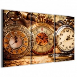 Quadro Poster Tela Vintage Clock 100x70