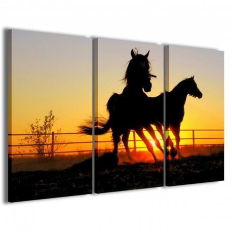 Quadro Poster Tela Horses 100x70 - 1