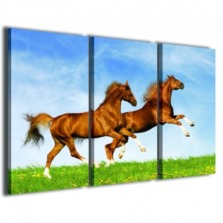 Quadro Poster Tela Horses II 100x70 - 1