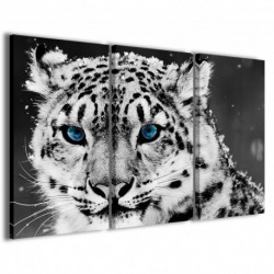 Quadro Poster Tela Winter Leopard 100x70 - 1