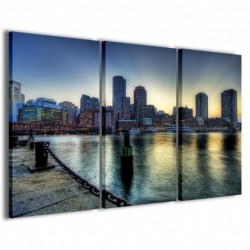 Quadro Poster Tela Boston City II 100x70