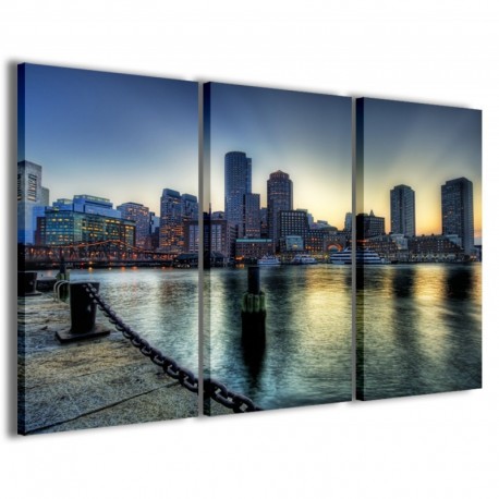 Quadro Poster Tela Boston City II 100x70 - 1