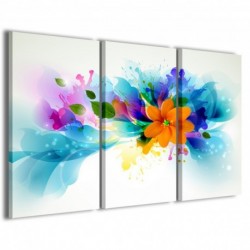 Quadro Poster Tela Flower Splash 100x70