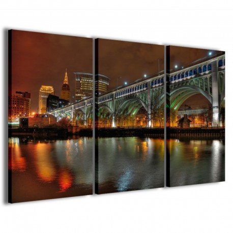 Quadro Poster Tela Cleveland Bridge 100x70 - 1