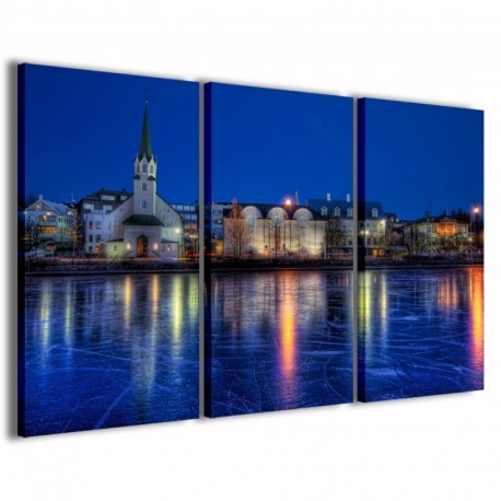 Quadro Poster Tela Fantastic City 100x70 - 1