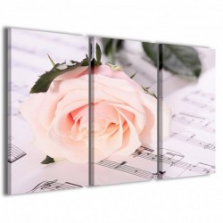 Quadro Poster Tela Melody White Rose 100x70