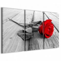 Quadro Poster Tela Rose Rose Wood 100x70 - 1