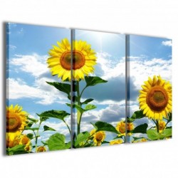 Quadro Poster Tela Sunflower VI 100x70