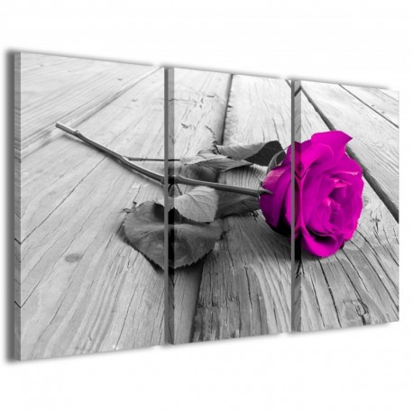 Quadro Poster Tela Violet Rose Wood 100x70 - 1