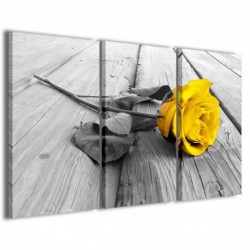 Quadro Poster Tela Yellow Rose Wood 100x70 - 1