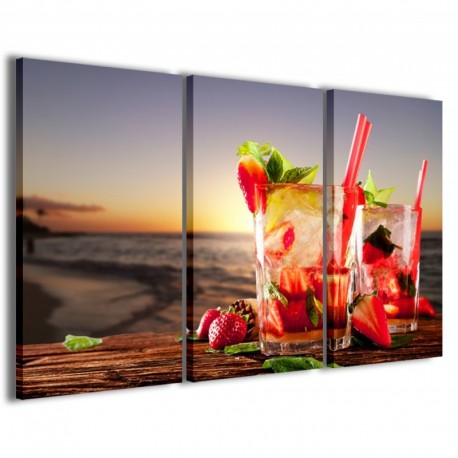 Quadro Poster Tela Cocktail Tropical 100x70 - 1