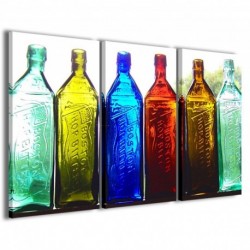 Quadro Poster Tela Colors Bottle 100x70