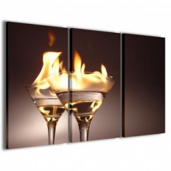 Quadro Poster Tela Flaming Cocktail 100x70 - 1