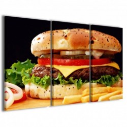 Quadro Poster Tela Hamburger II 100x70