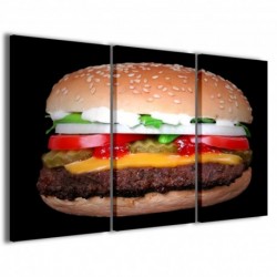 Quadro Poster Tela Hamburger 100x70 - 1