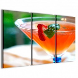 Quadro Poster Tela Strawberry Cocktail II 100x70