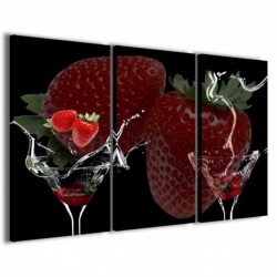 Quadro Poster Tela Strawberry Drink 100x70 - 1