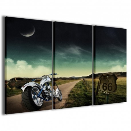 Quadro Poster Tela Harley Davidson Road 100x70 - 1