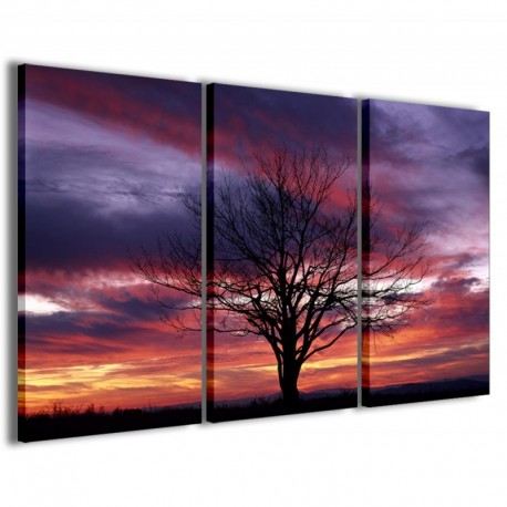 Quadro Poster Tela Fantastic Tree Whit Sunset 100x70 - 1