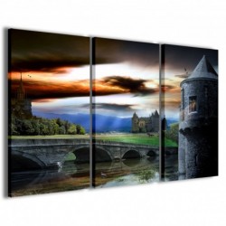 Quadro Poster Tela Fantasy Castle 100x70 - 1