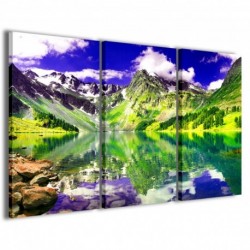 Quadro Poster Tela Green Mountain Landscape 100x70 - 1