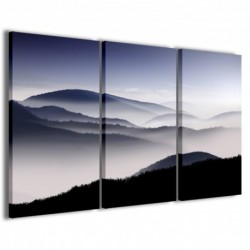 Quadro Poster Tela Hills In The Fog 100x70