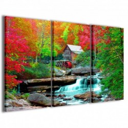 Quadro Poster Tela House In Forest 100x70