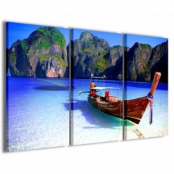 Quadro Poster Tela Long Tail Boat 100x70