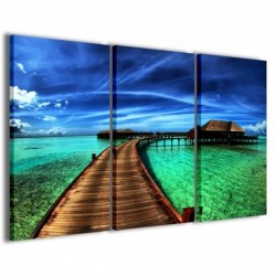 Quadro Poster Tela Maldive Island 100x70 - 1