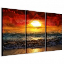 Quadro Poster Tela Red Sun II 100x70