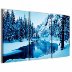 Quadro Poster Tela River In The Snow 100x70