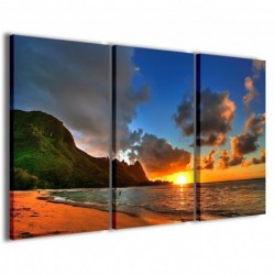 Quadro Poster Tela Sunset On The Shore 100x70