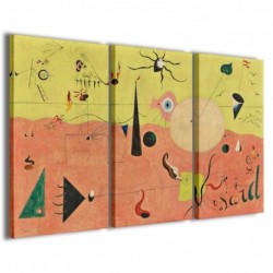 Quadro Poster Tela Joan Miro' II 100x70