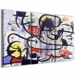 Quadro Poster Tela Joan Miro' IV 100x70